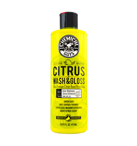 Chemical Guys Citrus Wash &amp; Gloss Sitrusbasert bilshampo med glans, 473m