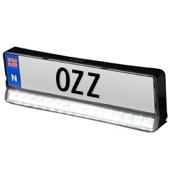 OZZ LP1 20&quot; Fjernlys LED m/nummerskilt 9600 Lumen fjernlys, 5000K, LED-bar